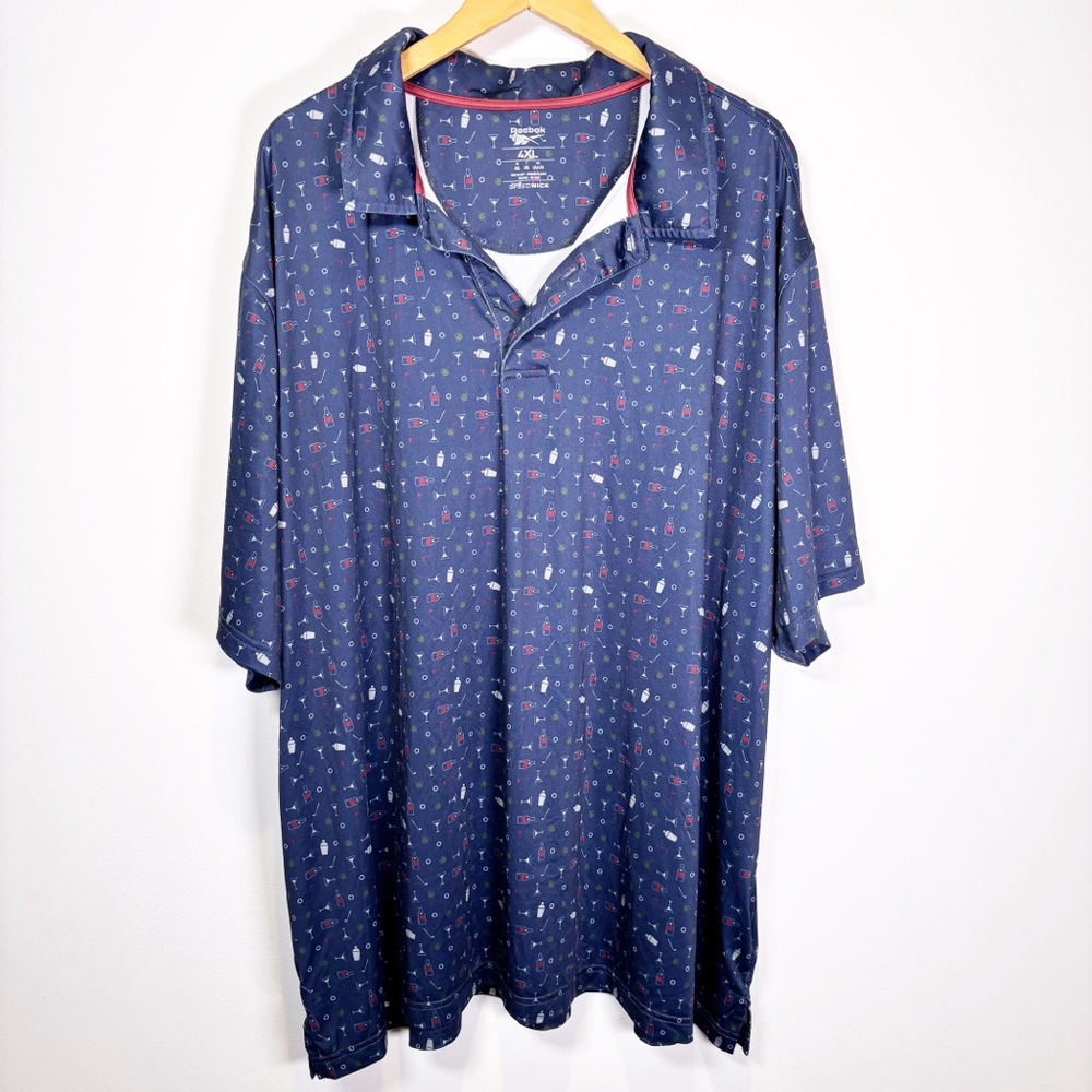 Reebok Golf Drink Print Polo Shirt